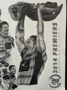 Rabbitohs 2014 Premiership Drawing - Original