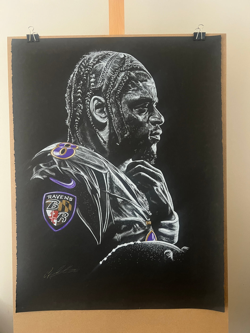 Lamar Jackson Drawing - Original