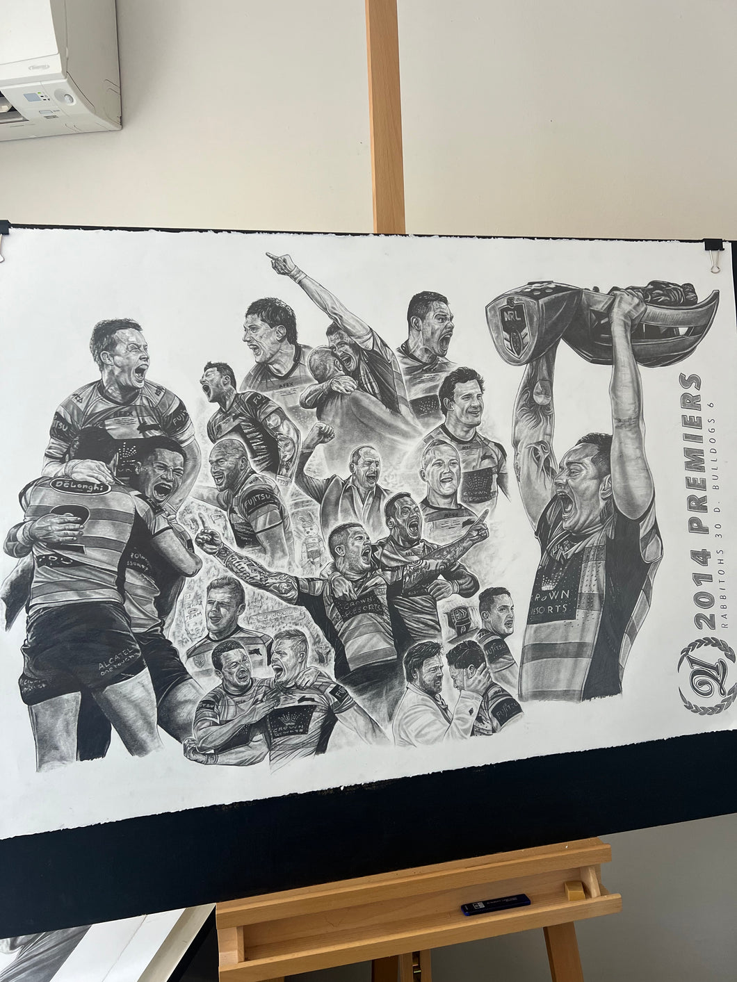 Rabbitohs 2014 Premiership Drawing - Original