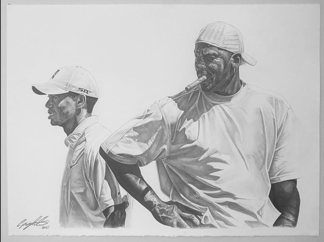 MJ & Tiger Drawing - Original