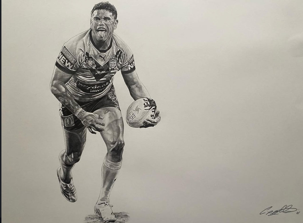 Latrell Mitchell Drawing - Original