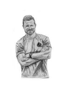 Nathan Buckley Coach Drawing - A4 Print