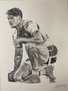 Kalyn Ponga Drawing - A1 Print