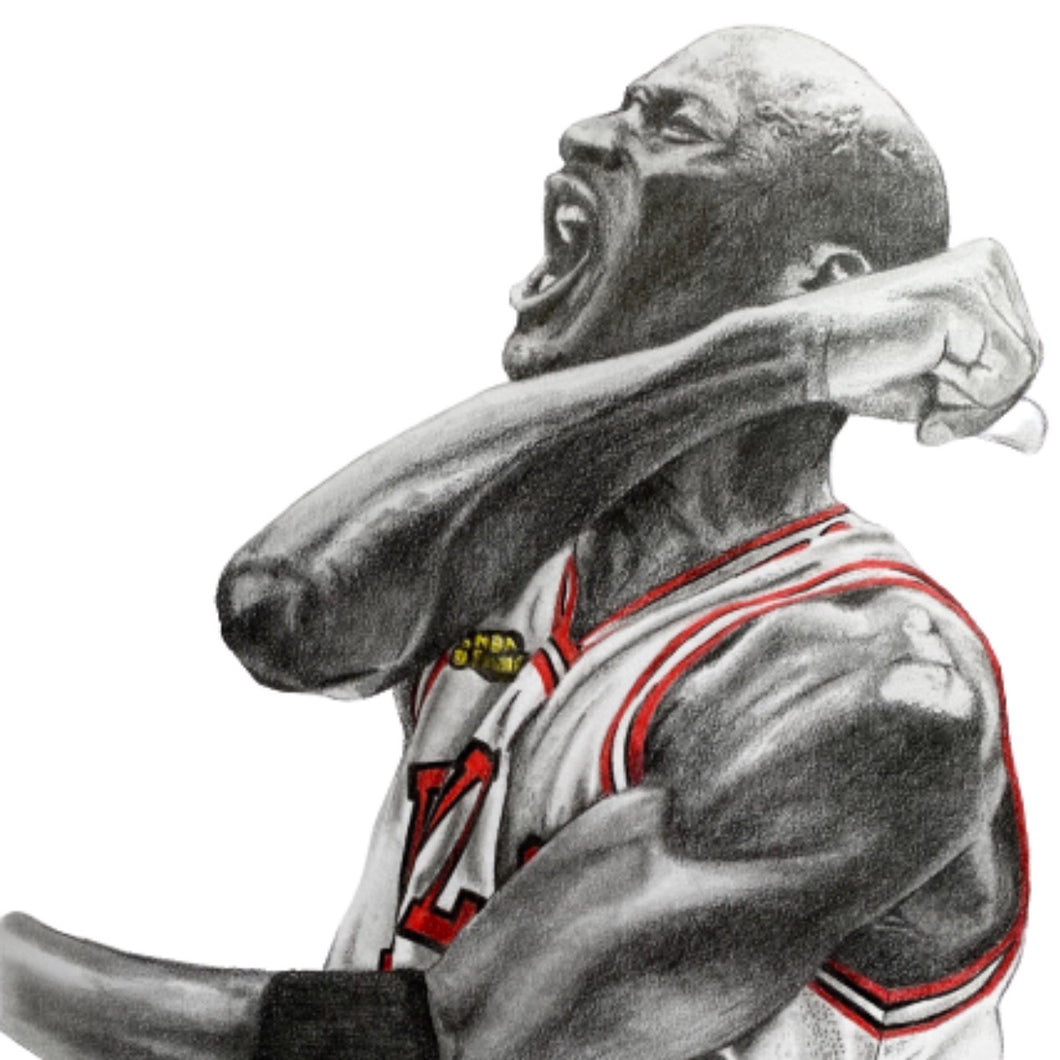 Michael Jordan Drawing - A3 Print