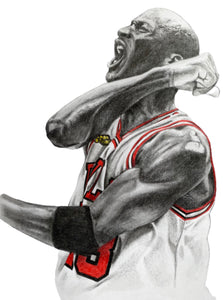 Michael Jordan Drawing - A3 Print