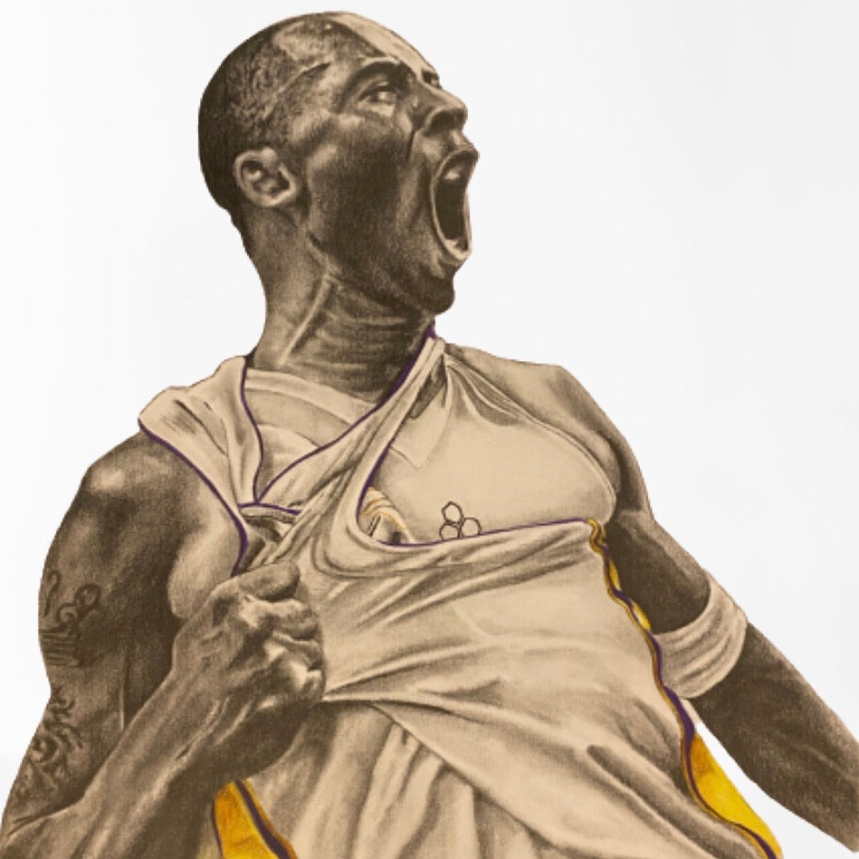 Kobe Bryant Drawing - A3 Print